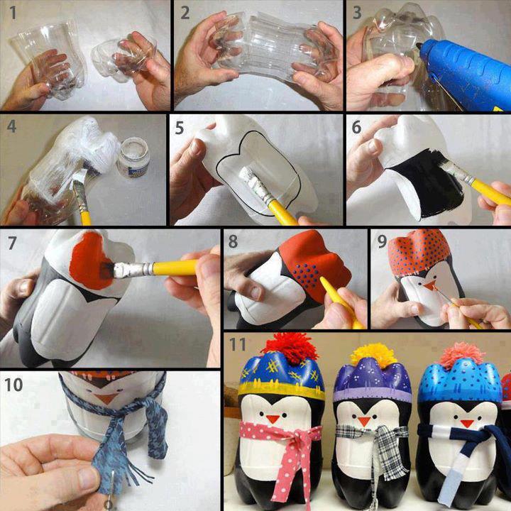 Pingüino Botella Plastico